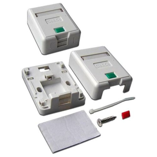Lanmaster Коробка Lanmaster LAN-SA1S-WH Keystone RJ45 кат5e белый 1430₽