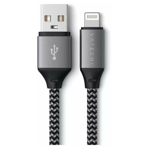 Аксессуар Satechi USB-A - Lightning MFI 0.25m Grey ST-TAL10M аксессуар acefast mfi c1 06 lightning dc3 5 grey 6974316280590