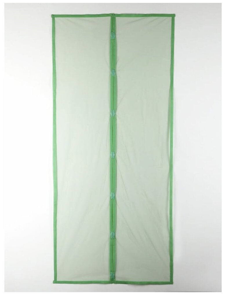 Сетка антимоскитная 100x210 см на магнитах, цвет зеленый