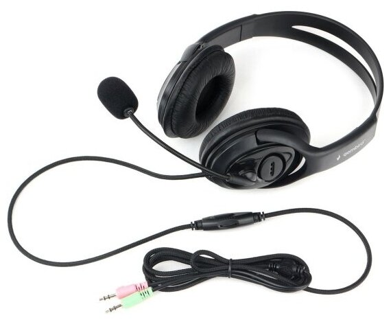 Гарнитура Gembird стерео, черный, регулятор громкости, 1.8 м - фото №3