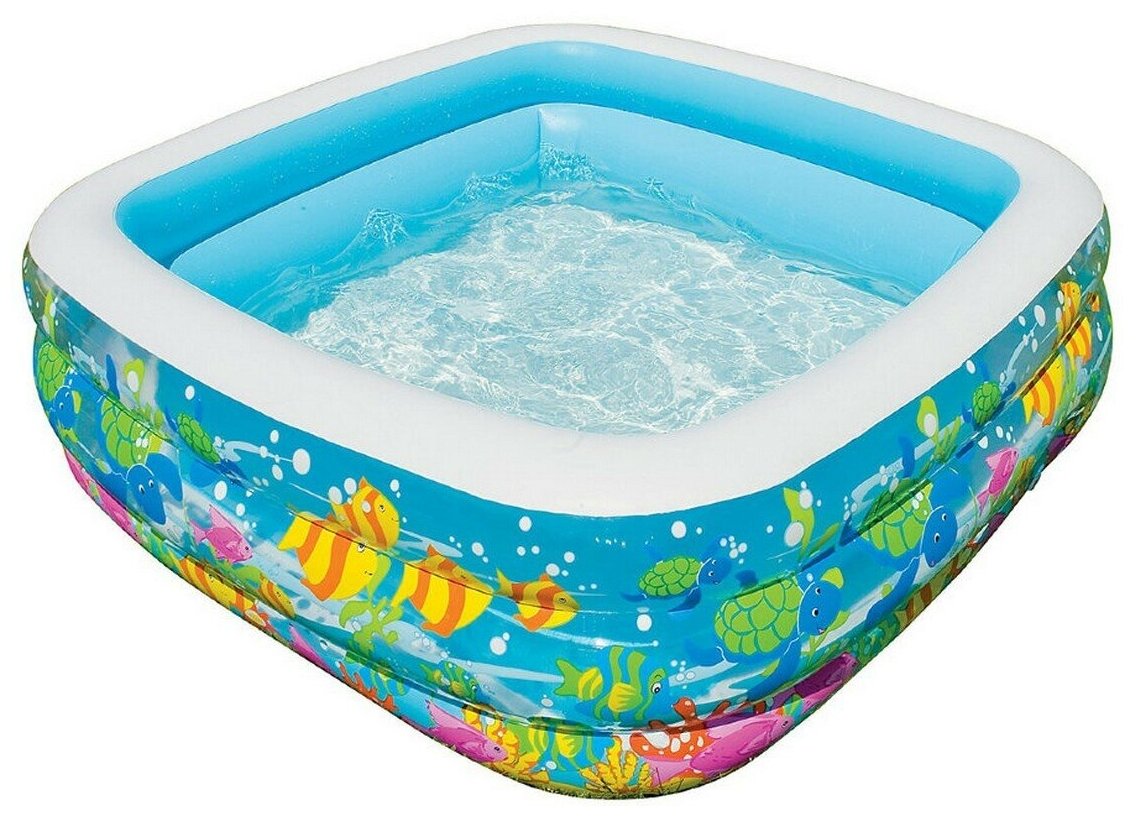 57471 Детский надувной бассейн Аквариум 159х159х50 см — фото 1