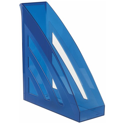 Лоток для бумаг вертикальный Brauberg Office style, 245х90х285мм, тонированный синий, 4шт. (237282)