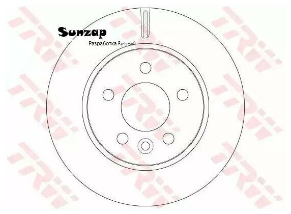 TRW DF6482 Диск тормозной VW Amarok (10-) передний вентилируемый (1шт.) TRW