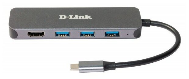 Док-станция с разъемом D-LINK USB Type-C DUB-2333/A1A