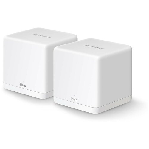 Бесшовный Mesh роутер Mercusys Halo H30G(2-pack) AC1300 10/100/1000BASE-TX белый (упак:2шт) бесшовный mesh роутер mercusys halo h30 3 pack белый