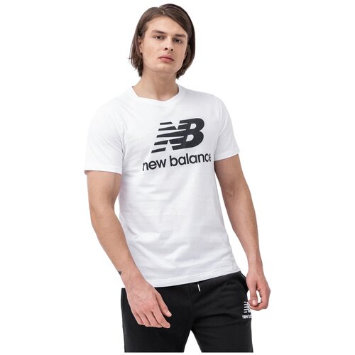 Одежда спортивная New Balance Essentials Stacked Logo T-Shirt Унисекс MT01575-WT S