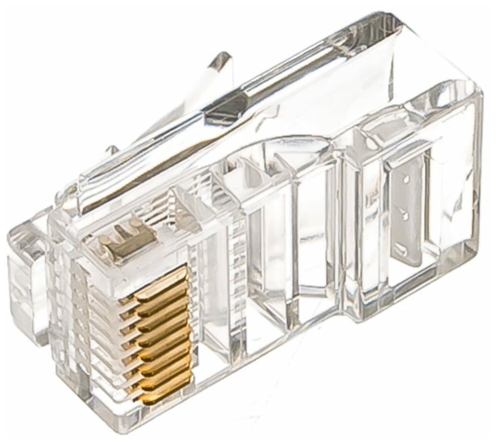 коннектор NIKOMAX RJ45/8P8C, cat.5e, 50мкд, неэкранированный, 100шт. - фото №1
