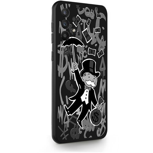 Черный силиконовый чехол для Samsung Galaxy A23 Monopoly Black Edition Монополия для Самсунг Галакси А23