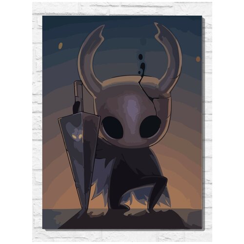 Картина по номерам на холсте Игра Hollow knight (PS 5, PS 4, PS 3, Xbox 360, Xbox ONE, PC, ios) - 9438 В 30x40 картина по номерам на холсте игра hollow knight ps 5 ps 4 ps 3 xbox 360 xbox one pc ios 9446 г 30x40