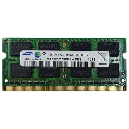 Оперативная память Samsung 4 ГБ DDR3 1333 МГц SODIMM CL9 M471B5273CH0-CH9 оперативная память samsung ddr3 1333 мгц sodimm cl9 m392b5270dh0 ch9