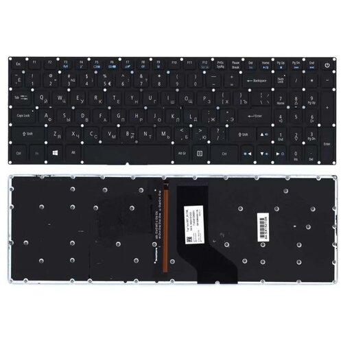 Клавиатура keyboard для ноутбука Acer Aspire VN7-593G-73FZ VN7-593G-73KV VN7-593G-75AG черная с подсветкой 2525₽