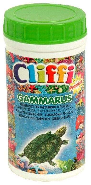 Cliffi для черепах, средние сушеные креветки, 100мл (Gammarus) PCAA301, 9 г