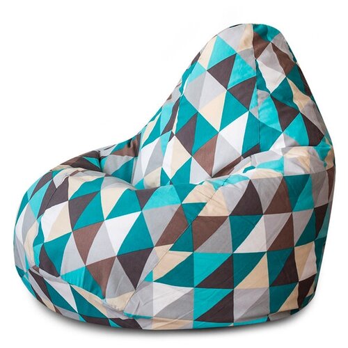 Кресло -мешок XL жаккард арт.5007421, разноцветный (изумруд)