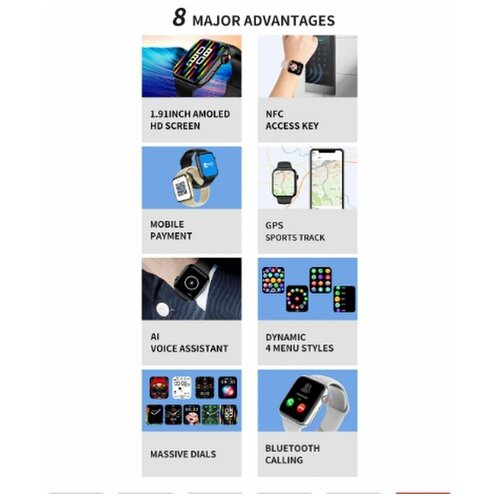 Топ 100смарт часыумные часы для AppleIphoneAndroidSMART WATCH S7 PLUS 207400₽