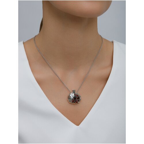 Брошь ALEXANDRE VASSILIEV, серебро, 925 проба, гранат