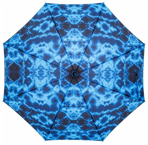 Зонт-трость CoolColor, полуавтомат, купол 105 см, 8 спиц, система «антиветер», синий