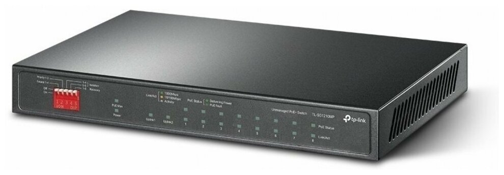 TP-LINK TL-SG1210MP 10-портовый гигабитный настольный коммутатор на 8 портов PoE