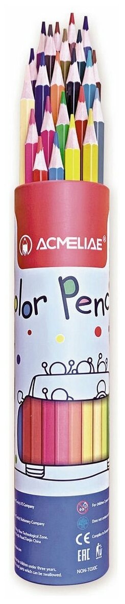 Цветные карандаши для рисования ACMELIAE Color Pencils, 24 цвета