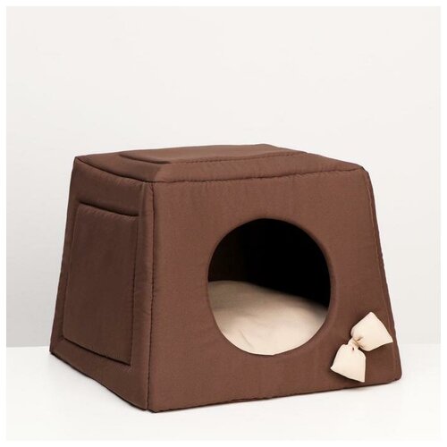 Дом-трансформер Саманка 45 х 45 х 36 см бежево-коричневый 3320₽