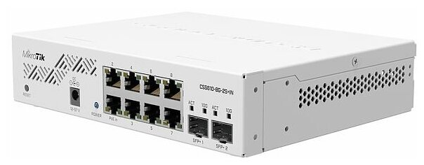 Коммутатор MikroTik Cloud Smart Switch, управляемый, количество портов: 8x1 Гбит/с (CSS610-8G-2S+IN)