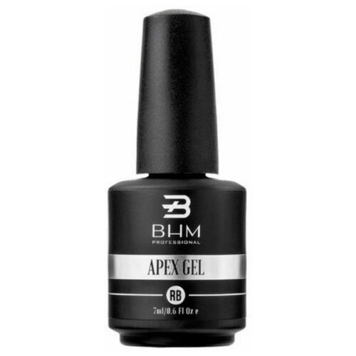 BHM Professional Базовое покрытие Apex Gel Rubber Base, прозрачный, 7 мл bhm professional верхнее покрытие apex gel top прозрачный 7 мл