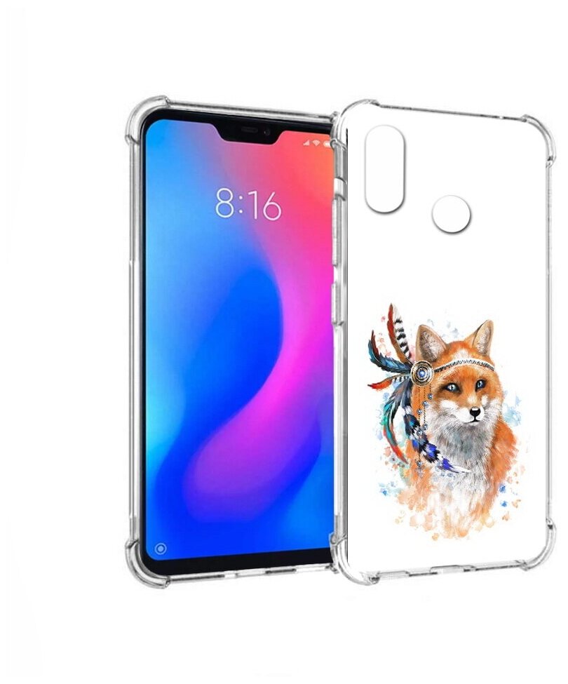 Чехол задняя-панель-накладка-бампер MyPads инду лиса для Xiaomi Redmi 6 Pro/Xiaomi Mi A2 Lite противоударный