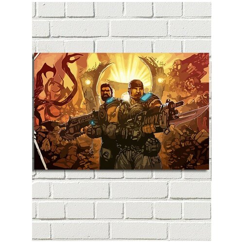 Картина по номерам игра Gears of war - 8604 Г 60x40 картина по номерам раскраска тематика игра crusader of centy 9889 г 60x40