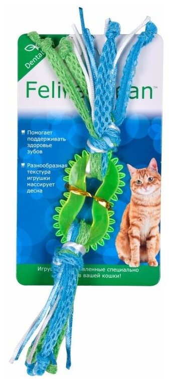 Feline Clean (Aromadog) прорезыватель для кошек "Колечко с лентами" - фотография № 5