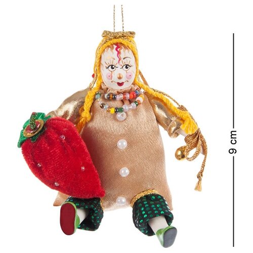 фото Rk-488 кукла подвесная "шут с клубникой" рускукла