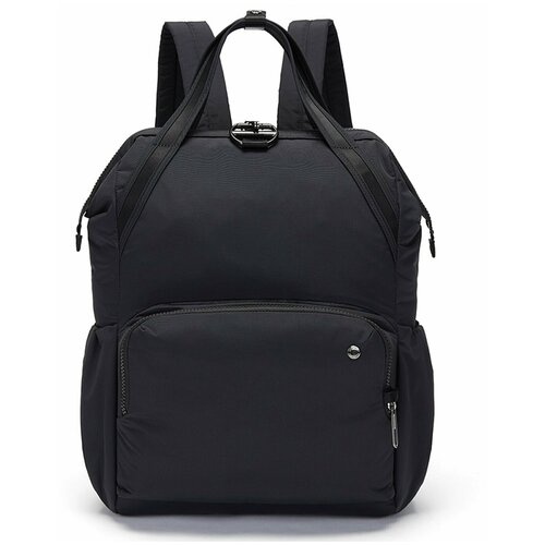 рюкзак pacsafe backpack citysafe cx mini backpack эконил черный Женский рюкзак антивор Pacsafe Citysafe CX Backpack, черный ECONYL, 17 л.