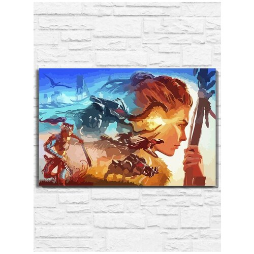 Картина по номерам на холсте Игра Horizon Zero Dawn Forbidden West - 9176 Г 60x40