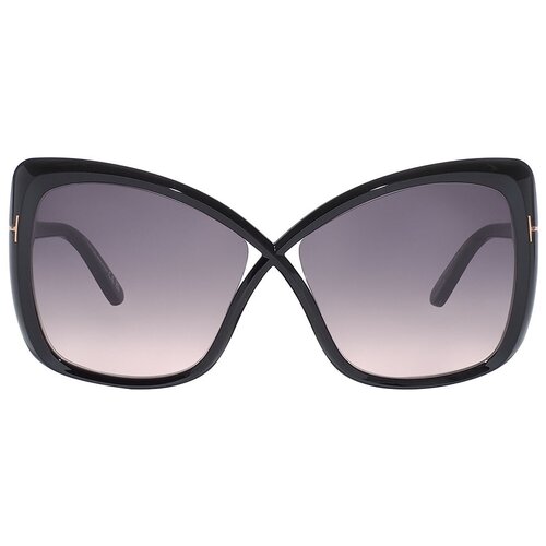 фото Солнцезащитные очки tom ford tom ford 943 01b jasmin, кошачий глаз, оправа: пластик, градиентные, с защитой от уф, для женщин, черный