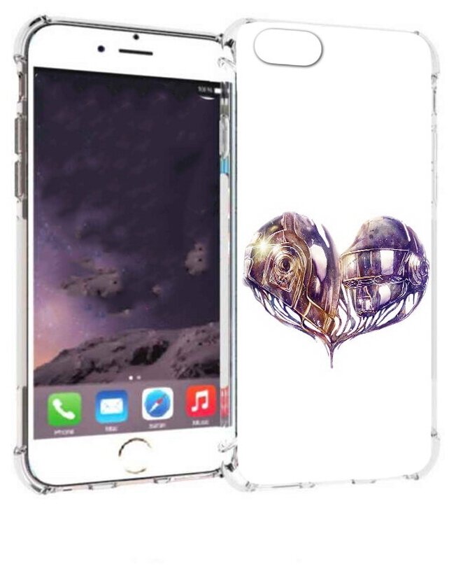 Чехол задняя-панель-накладка-бампер MyPads сердце абстракция для iPhone 6/6S 4.7 противоударный