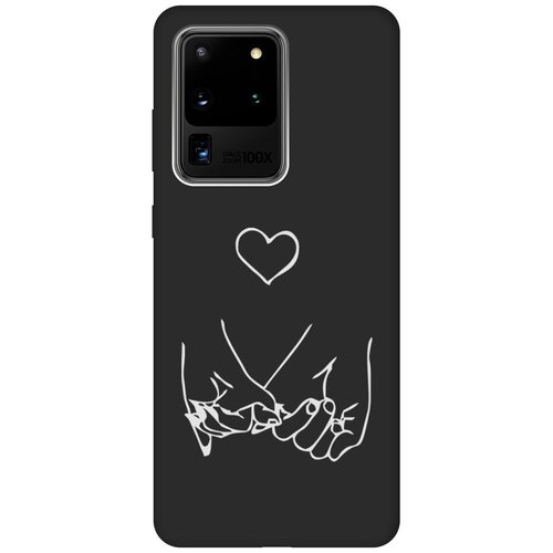 Матовый Soft Touch силиконовый чехол на Samsung Galaxy S20 Ultra, Самсунг С20 Ультра с 3D принтом Lovers Hands W черный матовый soft touch силиконовый чехол на samsung galaxy s20 самсунг с20 с 3d принтом hands w черный