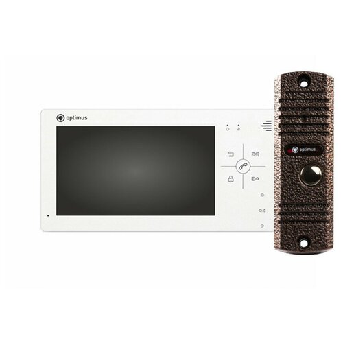 Комплект видеодомофона Optimus VM-7.0 + DS-700L (Медь) вызывная панель optimus ds 420 медь
