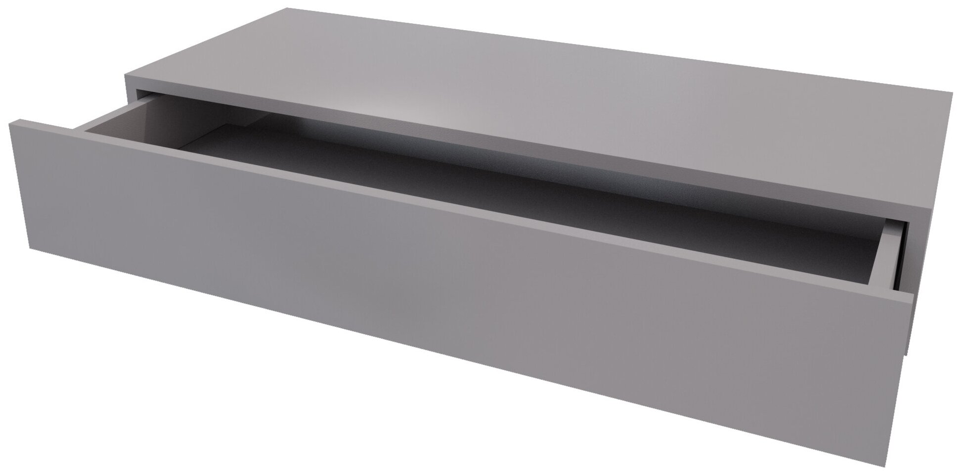 Туалетный столик, консоль для прихожей, цвет тёмно-серый, ящик с доводчиком, модель Чикаго, 90х35х15 см - фотография № 3