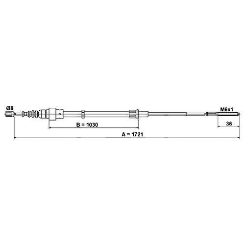 Трос ручного тормоза зад l/r, ate, 24-3727-0152-2