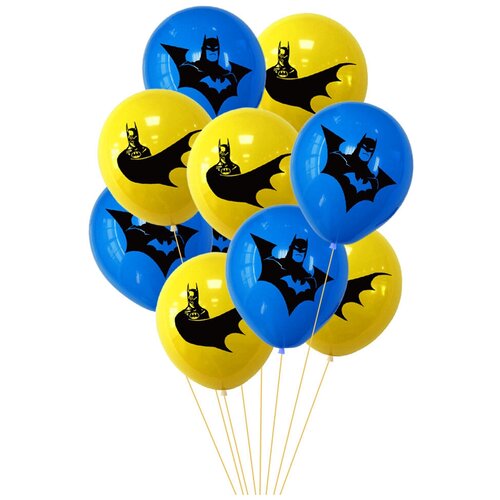 Набор воздушных шаров Бэтмен Batman (2 цвета, 10 шт, 30 см)