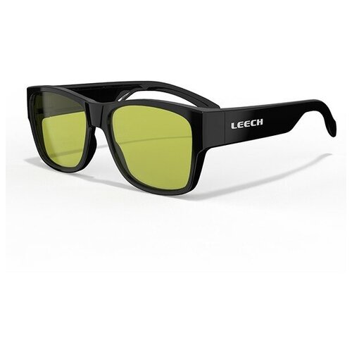 Солнцезащитные очки LEECH, овальные, оправа: пластик, спортивные, устойчивые к появлению царапин, с защитой от УФ, поляризационные, черный