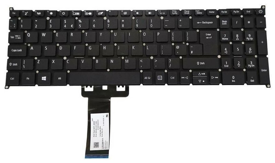 Клавиатура (keyboard) для ноутбука Acer Aspire 3 A317 A317-32 A317-51 A317-51KG A317-51G черная