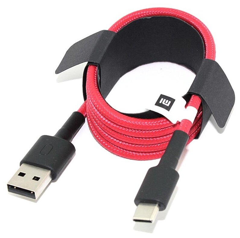 Кабель Xiaomi Mi Braided USB Type-C 1m красный