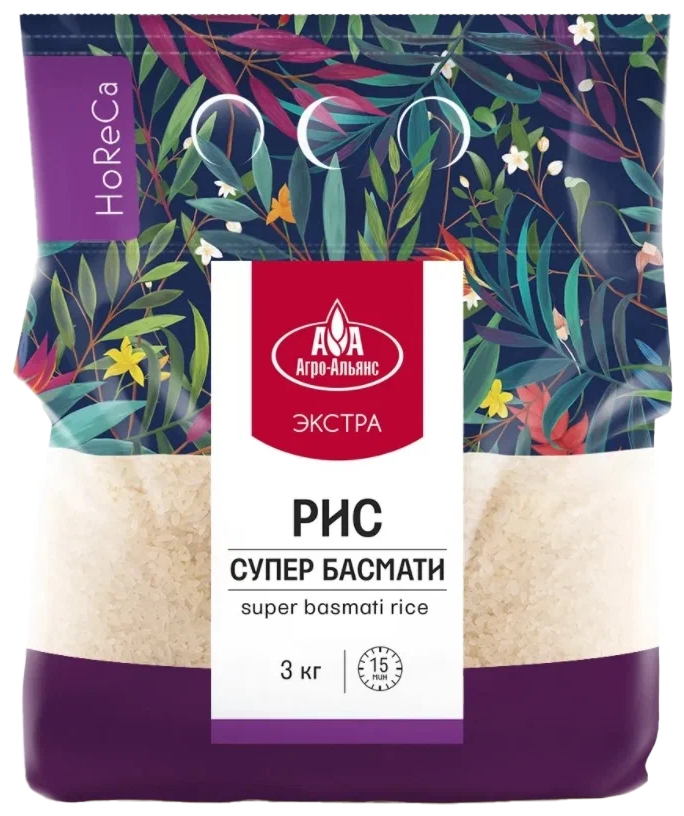 Рис Супер Басмати "Агро-Альянс Экстра" HoReCa, 3 кг