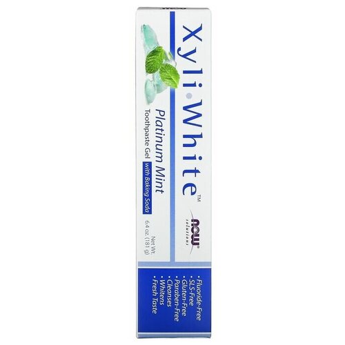 Зубная паста Xyli White Мята Platinum NOW Foods Solutions (Платинум Нау Фудс Солушнс), 181 г