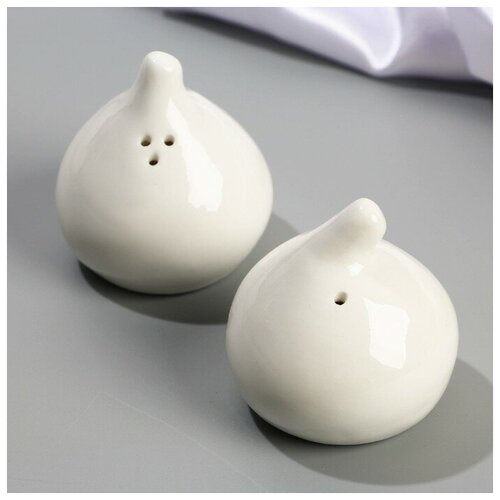 Dolce Ceramo. Перечница и солонка « Белый инжир», 5,5 см