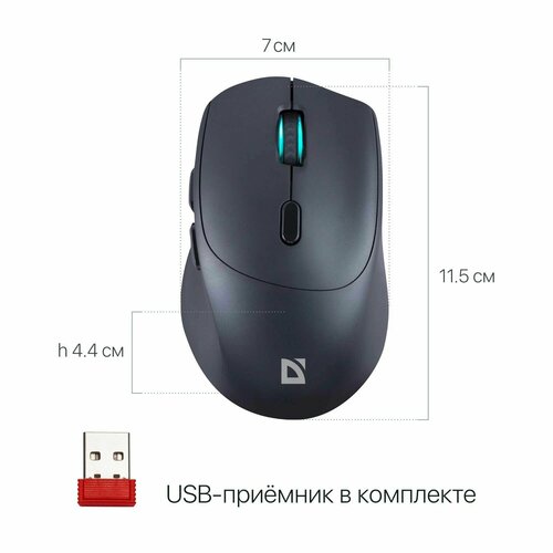 Мышь Defender MS-095 BLACK 52095 1439₽