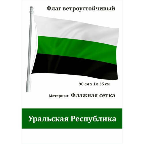 Флаг Уральской республики уличный ветроустойчивый Флажная сетка флаг республики тыва уличный ветроустойчивый