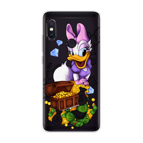 Силиконовый чехол на Xiaomi Redmi Note 5/Note 5 Pro / Сяоми Редми Нот 5/Нот 5 Про Rich Daisy Duck, прозрачный