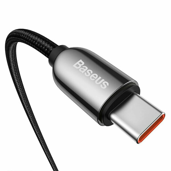 Кабель USB-C BASEUS Display Fast Charging Type-C - Type-C, test, 100W, 2 м, черный