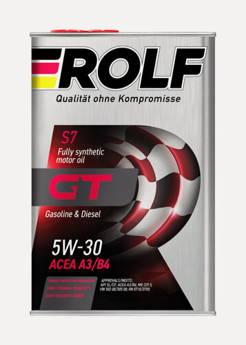 Изображение товара Rolf GT 5w30 ACEA A3/B4 (4л) 322620