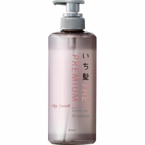 KRACIE Ichikami The Premium Silky Smooth Shampoo Восстанавливающий шампунь для гладких, шелковистых волос, с глубоким ароматом цветущей вишни, помпа 480 мл